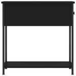 2 db fekete szerelt fa éjjeliszekrény 30x60x60 cm 8