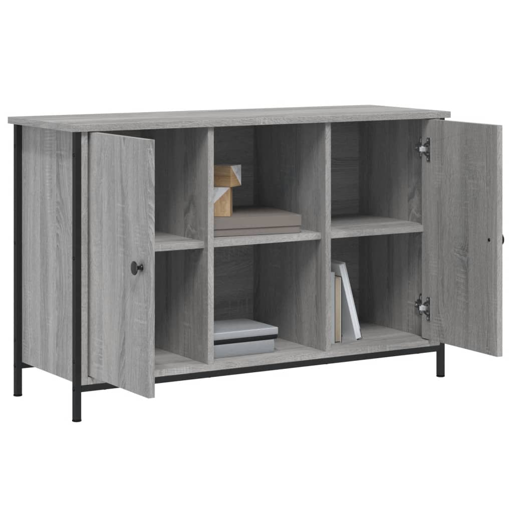 Szürke sonoma színű szerelt fa TV-szekrény 100 x 35 x 65 cm 4