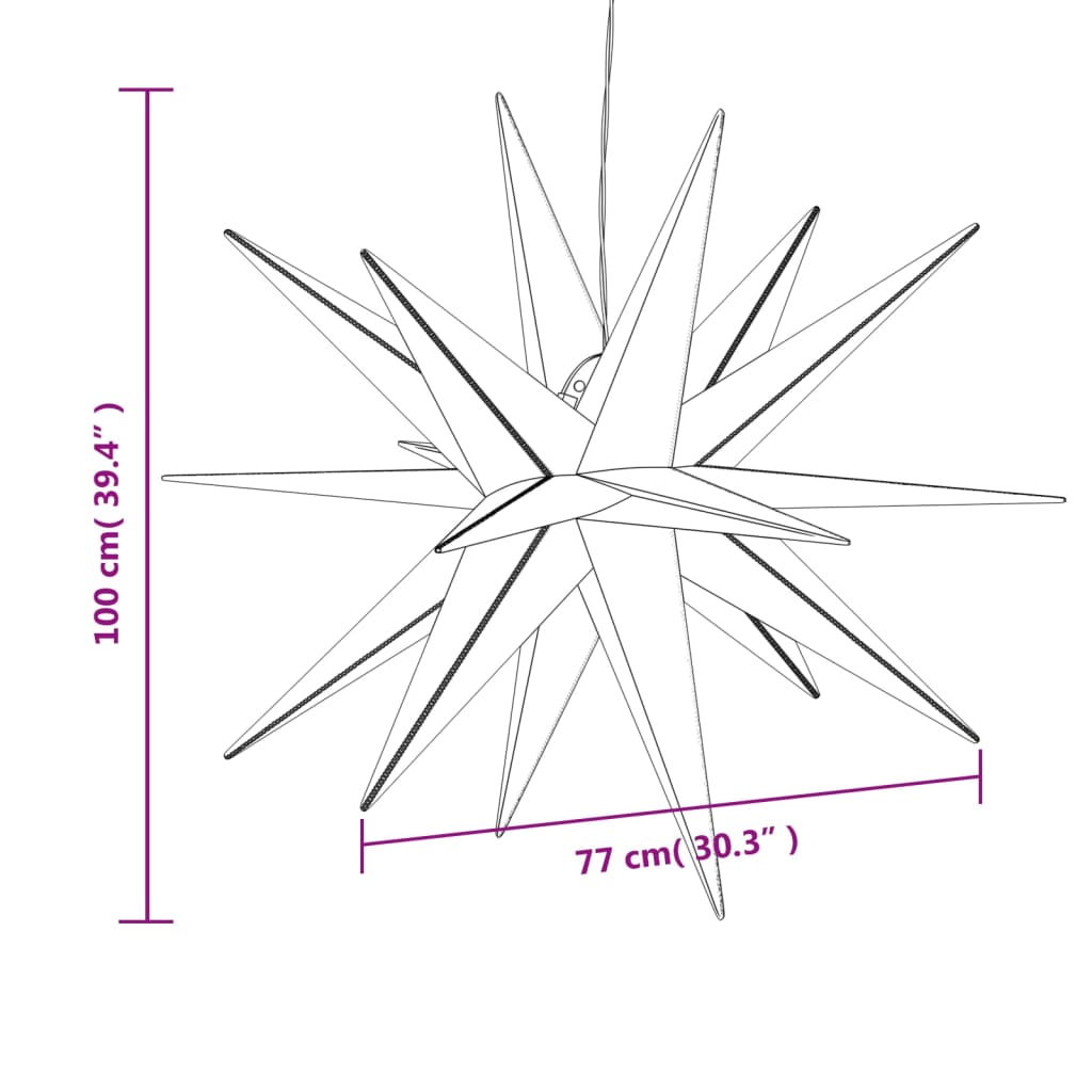 3 db összecsukható sárga karácsonyi lámpa LED-del 100 cm 10