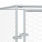 Ezüstszínű kültéri horganyzott acél kutyakennel 6 x 14 x 2 m 8