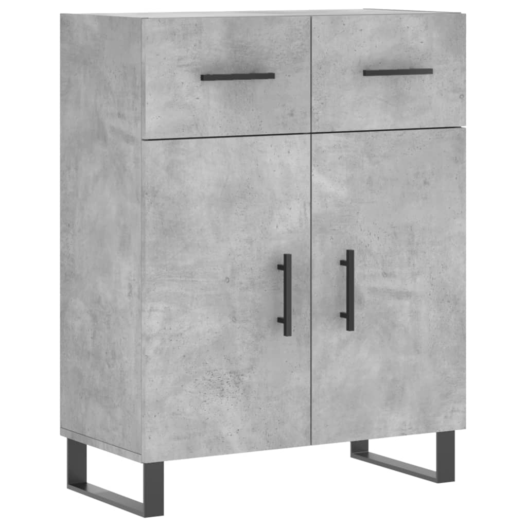 Betonszürke szerelt fa tálalószekrény 69,5 x 34 x 90 cm 2