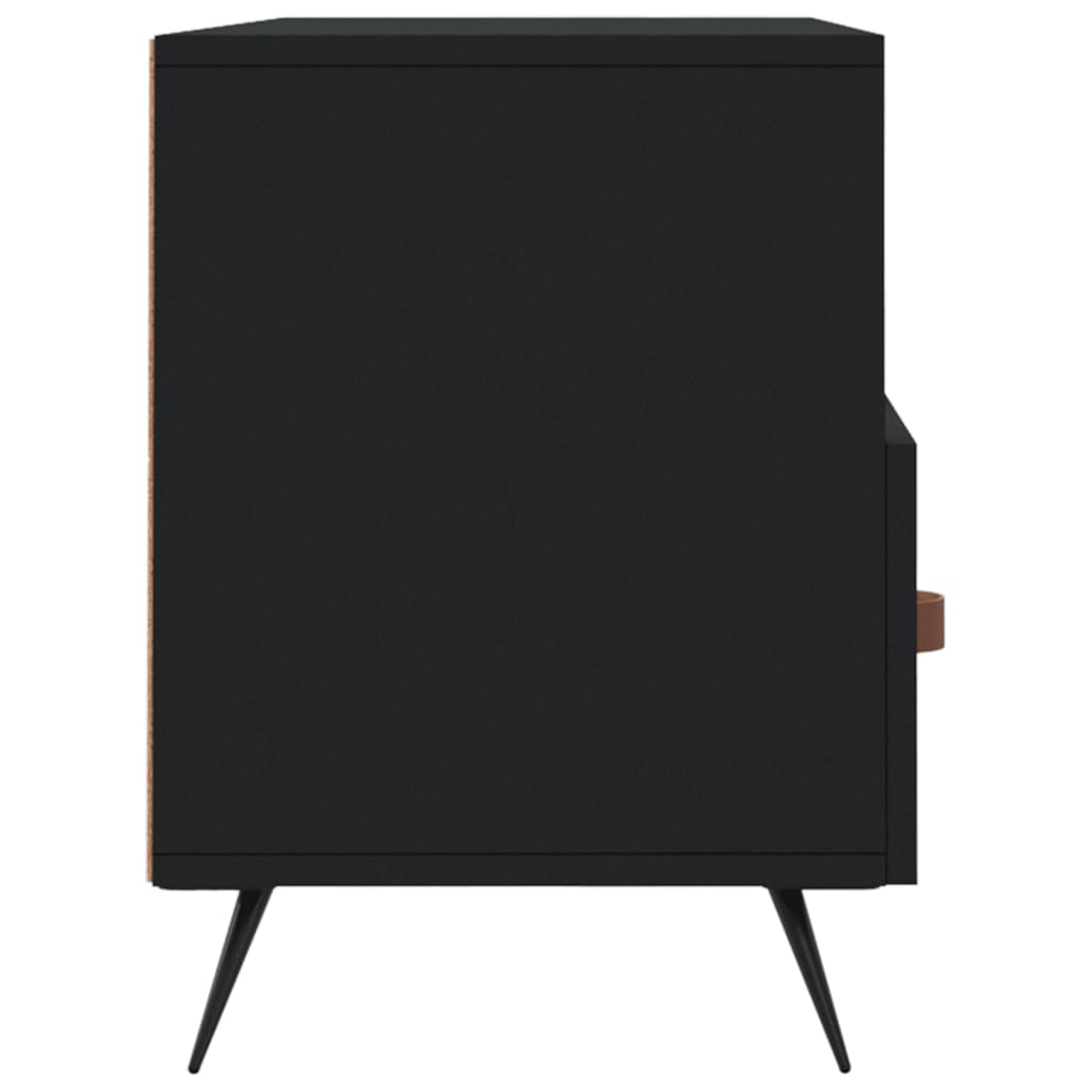 Fekete szerelt fa TV-szekrény 102 x 36 x 50 cm 7
