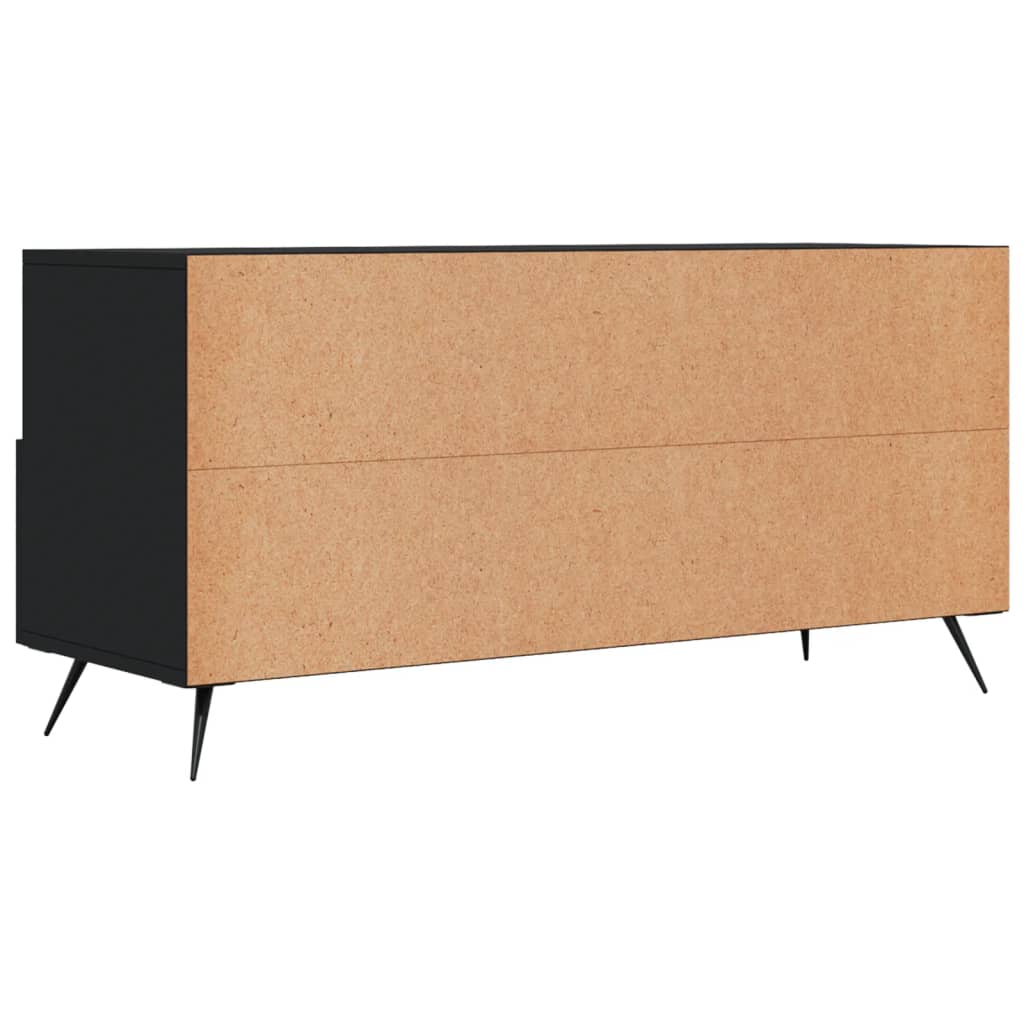 Fekete szerelt fa TV-szekrény 102 x 36 x 50 cm 8