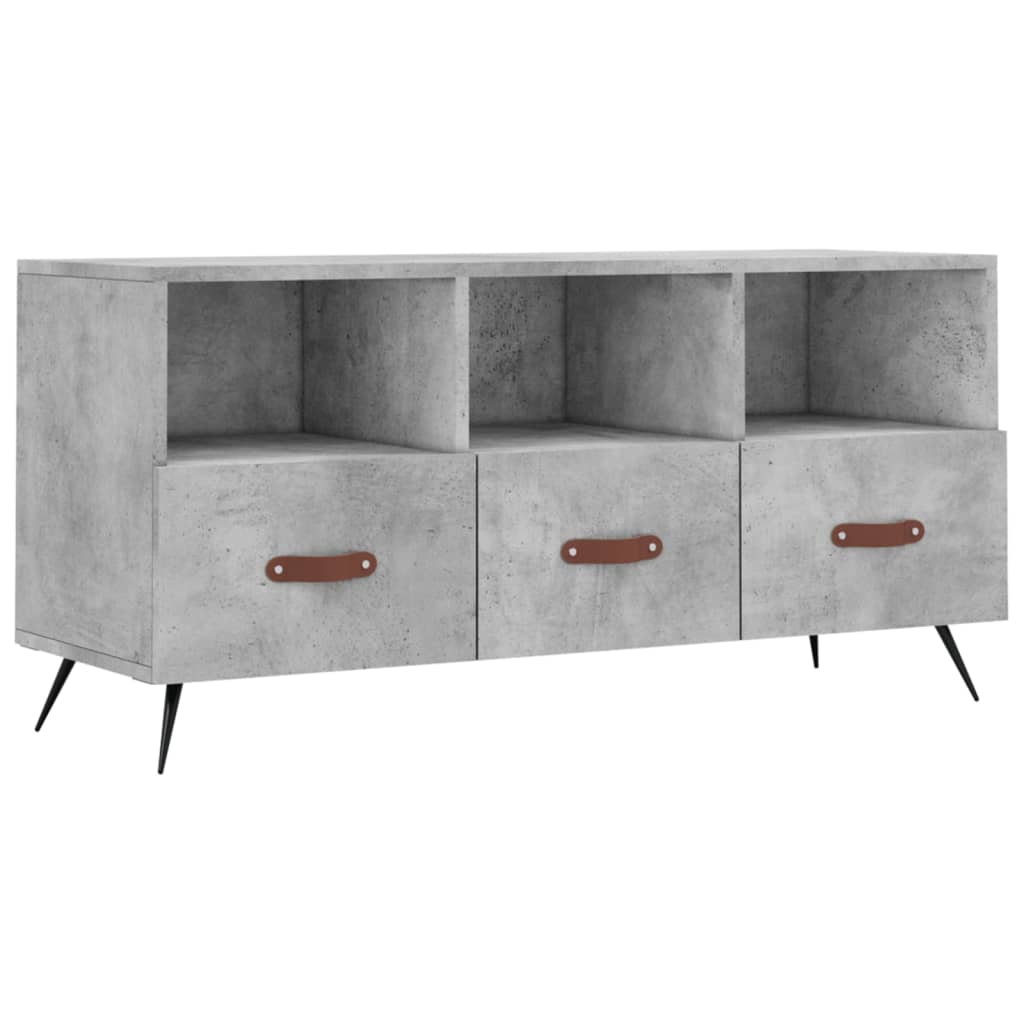 Betonszürke szerelt fa TV-szekrény 102 x 36 x 50 cm 2