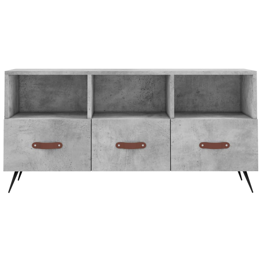 Betonszürke szerelt fa TV-szekrény 102 x 36 x 50 cm 5