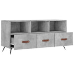 Betonszürke szerelt fa TV-szekrény 102 x 36 x 50 cm 6