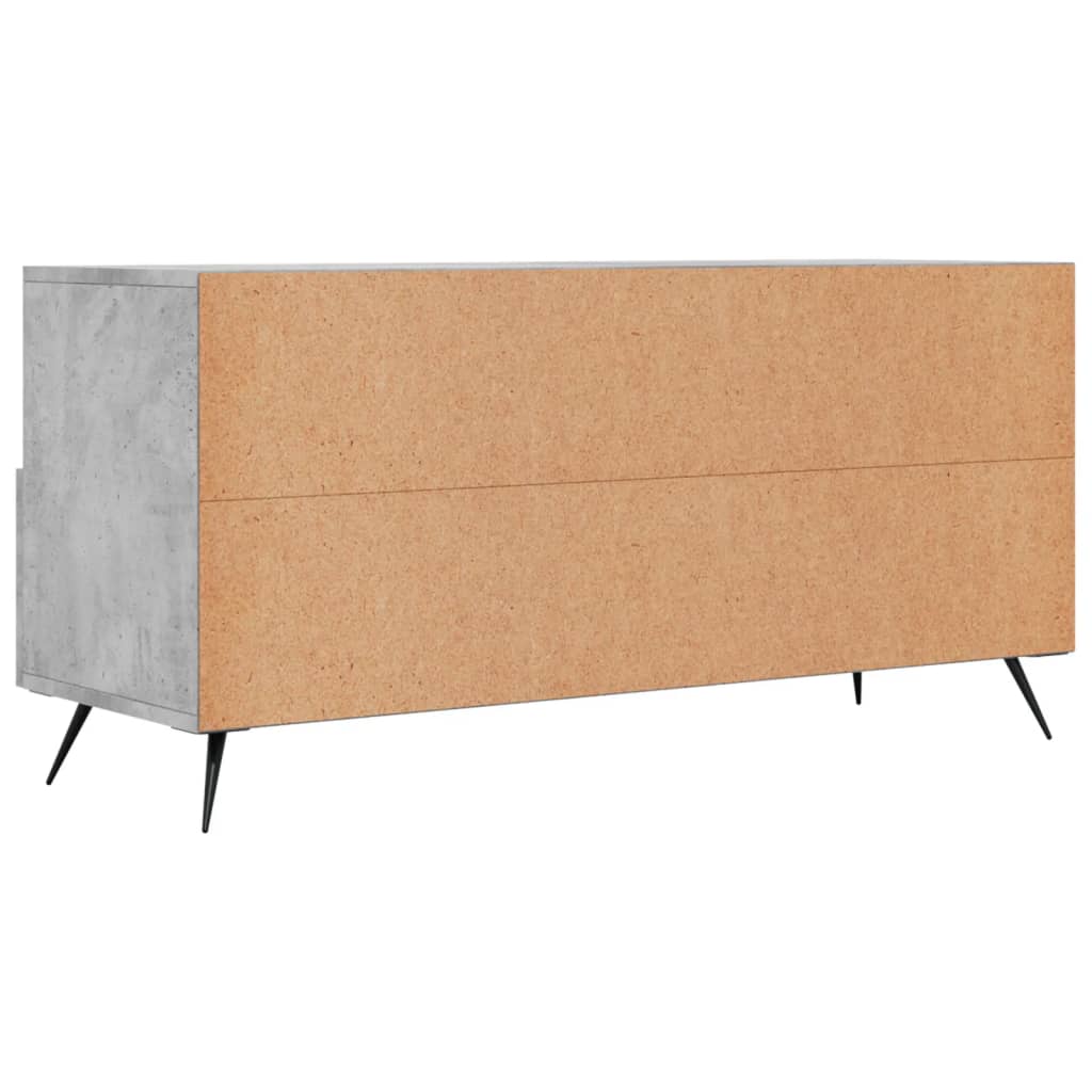 Betonszürke szerelt fa TV-szekrény 102 x 36 x 50 cm 8