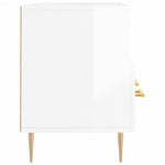 Fehér magasfényű szerelt fa TV-szekrény 102x36x50 cm 7