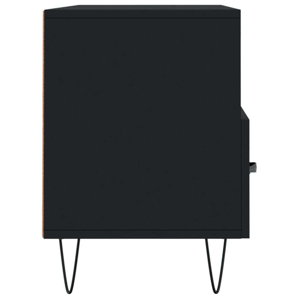 Fekete szerelt fa TV-szekrény 102 x 36 x 50 cm 7