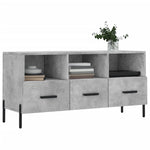 Betonszürke szerelt fa TV-szekrény 102 x 36 x 50 cm 3