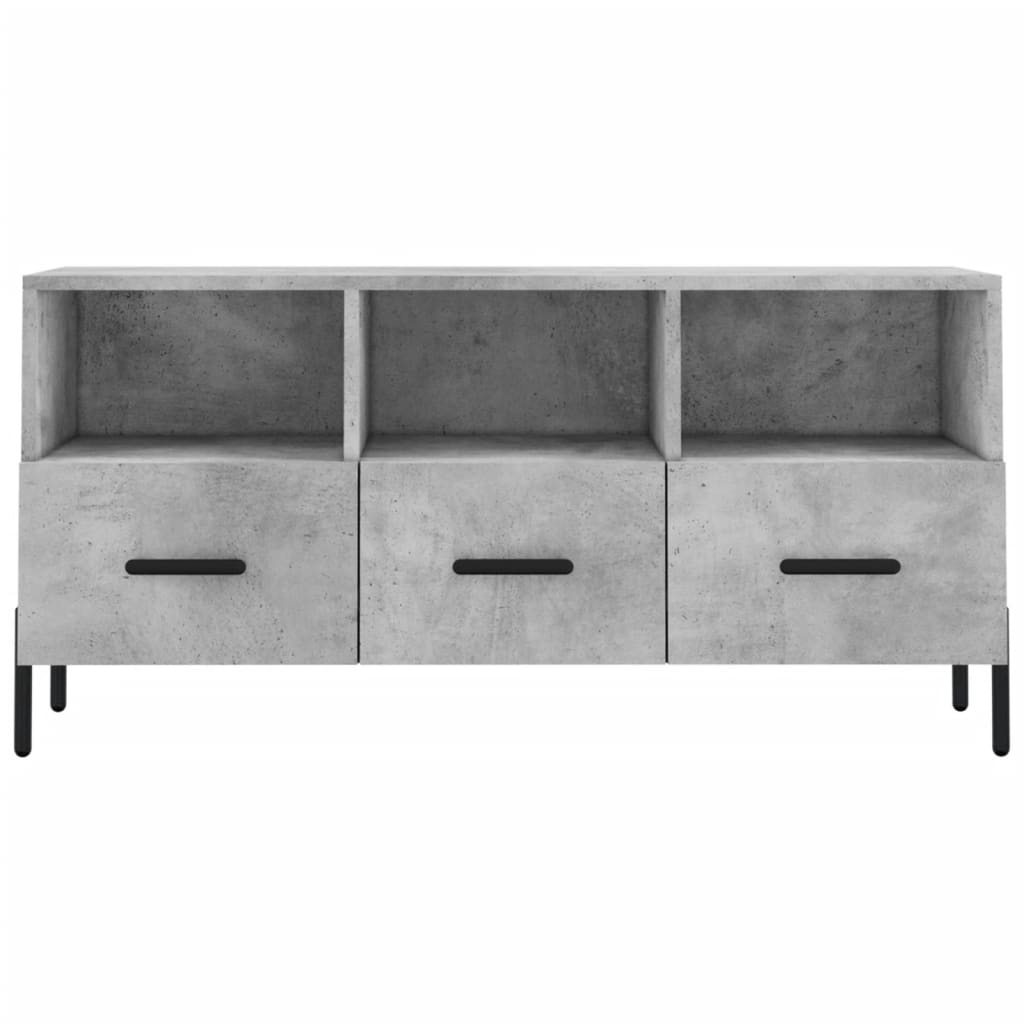 Betonszürke szerelt fa TV-szekrény 102 x 36 x 50 cm 5