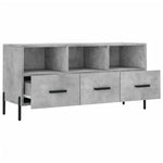 Betonszürke szerelt fa TV-szekrény 102 x 36 x 50 cm 6