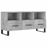 Betonszürke szerelt fa TV-szekrény 102 x 36 x 50 cm 2