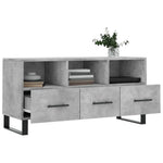 Betonszürke szerelt fa TV-szekrény 102 x 36 x 50 cm 4