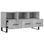 Betonszürke szerelt fa TV-szekrény 102 x 36 x 50 cm 6
