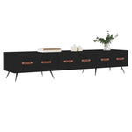 Fekete szerelt fa TV-szekrény 150 x 36 x 50 cm 3