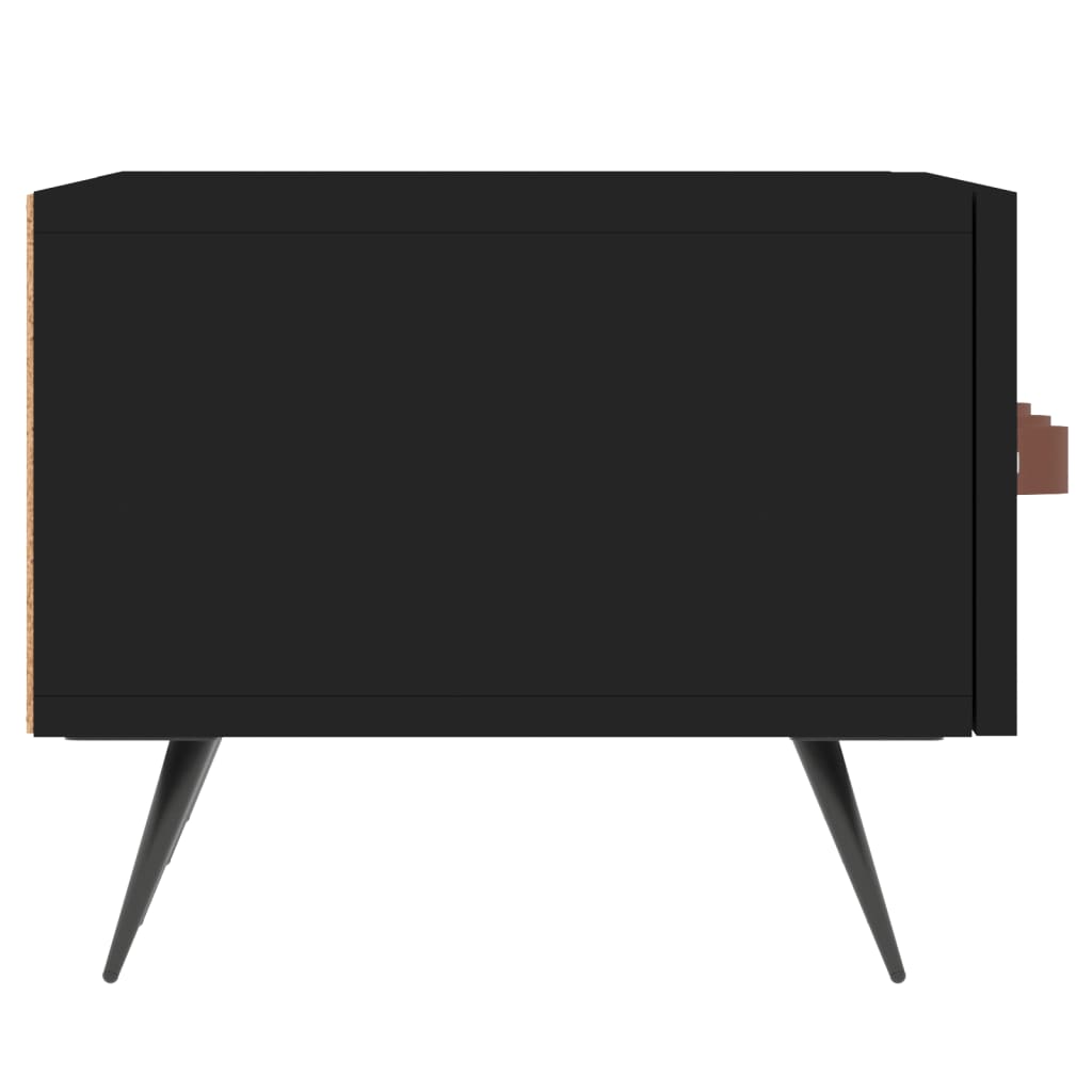 Fekete szerelt fa TV-szekrény 150 x 36 x 50 cm 7