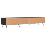 Fekete szerelt fa TV-szekrény 150 x 36 x 50 cm 8
