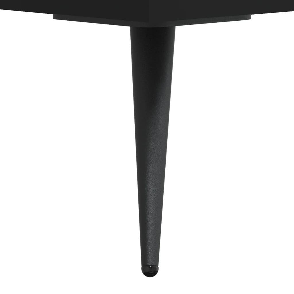 Fekete szerelt fa TV-szekrény 150 x 36 x 50 cm 10