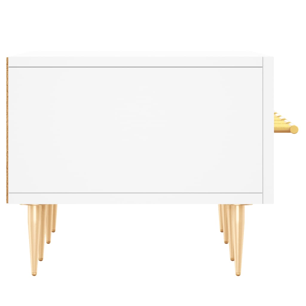 Fehér szerelt fa TV-szekrény 150 x 35 x 55 cm 7