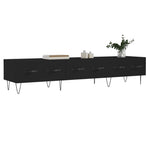 Fekete szerelt fa TV-szekrény 150 x 36 x 50 cm 3