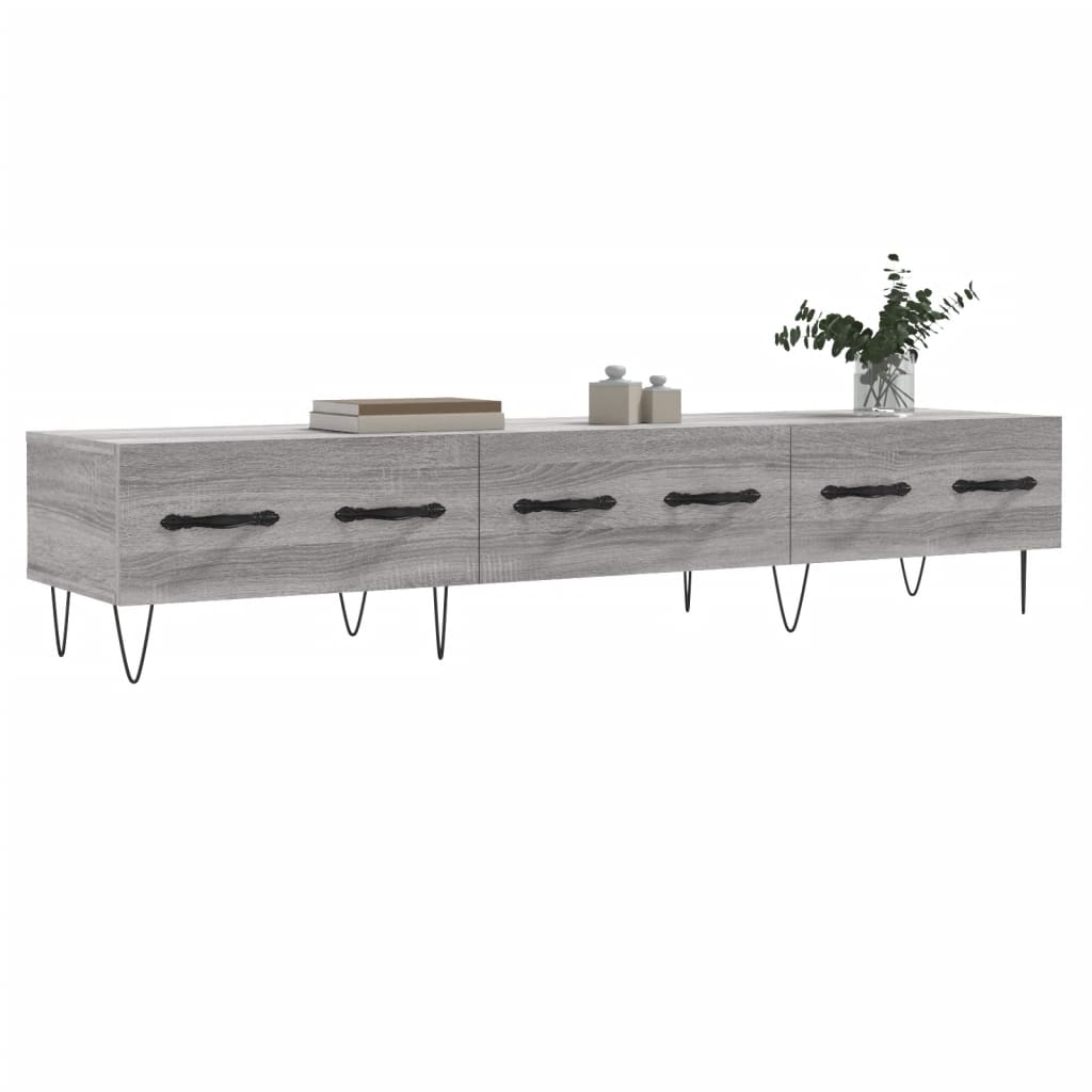 Szürke sonoma színű szerelt fa TV-szekrény 150x36x50 cm 3