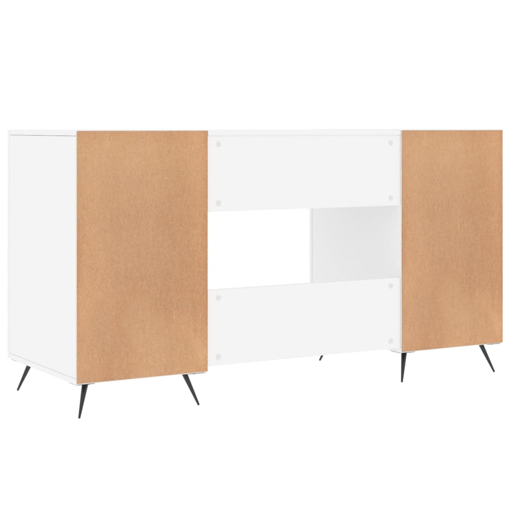 Fehér szerelt fa íróasztal 140 x 50 x 75 cm 8
