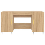Sonoma tölgy színű szerelt fa íróasztal 140 x 50 x 75 cm 6