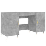 Betonszürke szerelt fa íróasztal 140 x 50 x 75 cm 2