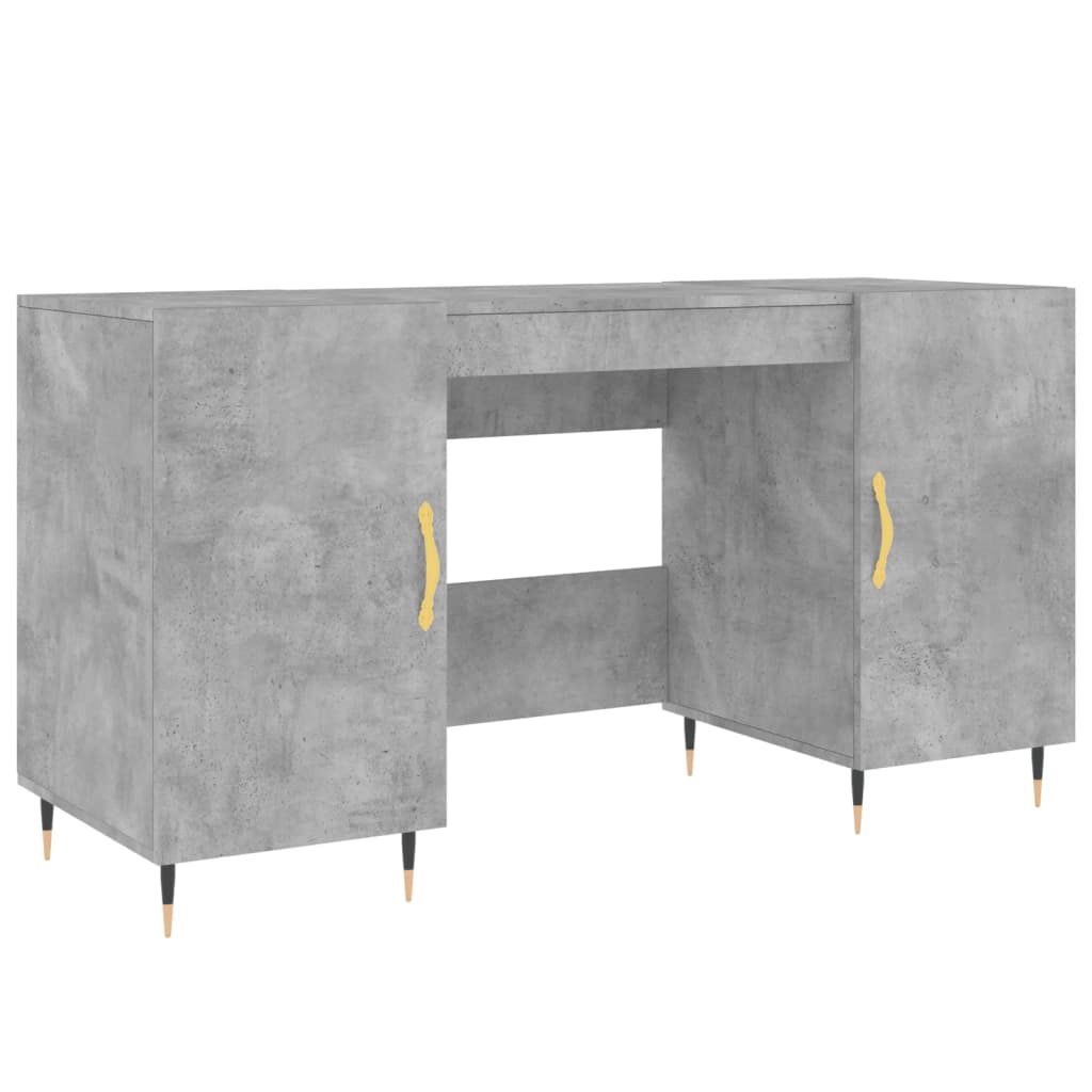 Betonszürke szerelt fa íróasztal 140 x 50 x 75 cm 2