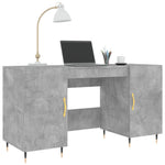 Betonszürke szerelt fa íróasztal 140 x 50 x 75 cm 3