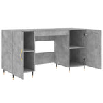 Betonszürke szerelt fa íróasztal 140 x 50 x 75 cm 5
