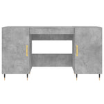 Betonszürke szerelt fa íróasztal 140 x 50 x 75 cm 6