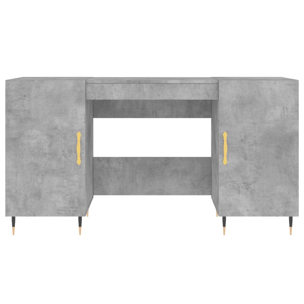 Betonszürke szerelt fa íróasztal 140 x 50 x 75 cm 6