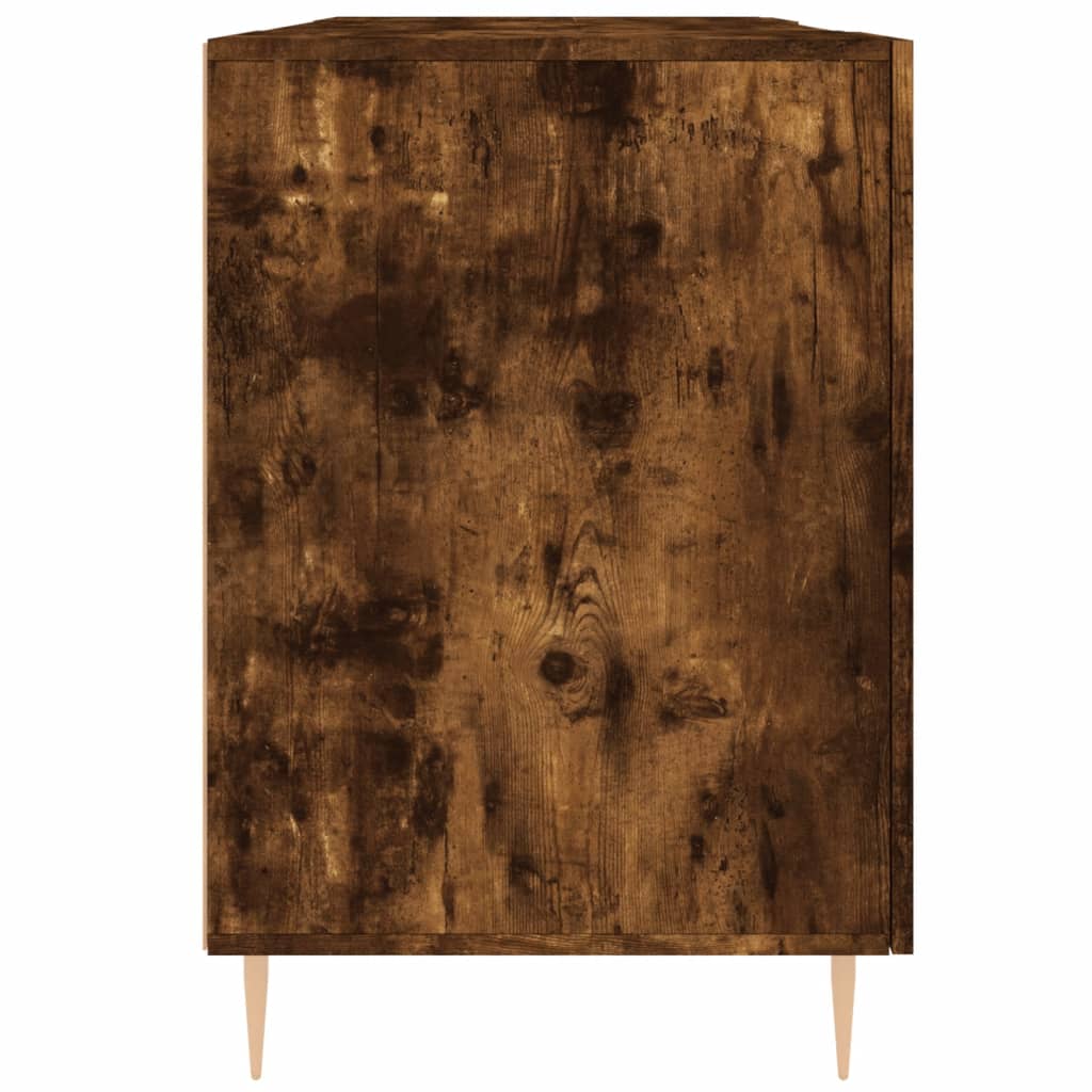 Füstös tölgy színű szerelt fa íróasztal 140x50x75 cm 7