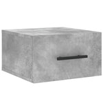 2 db betonszürke falra szerelhető éjjeliszekrény 35x35x20 cm 2