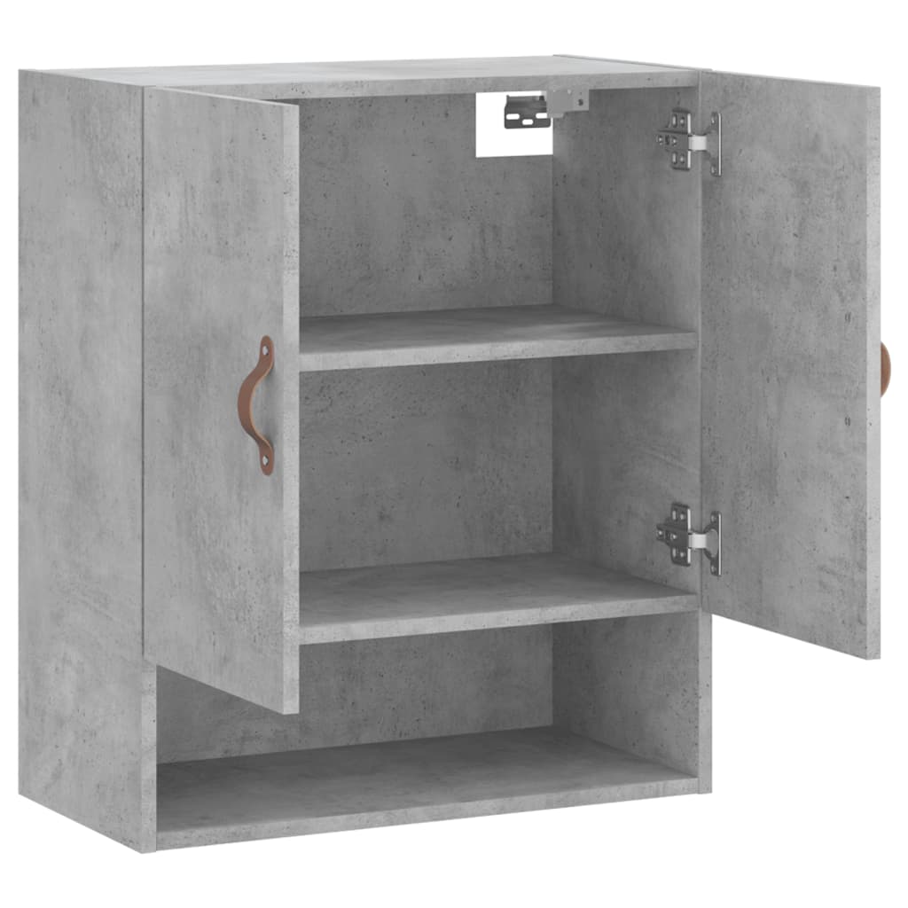 Betonszürke szerelt fa faliszekrény 60 x 31 x 70 cm 6
