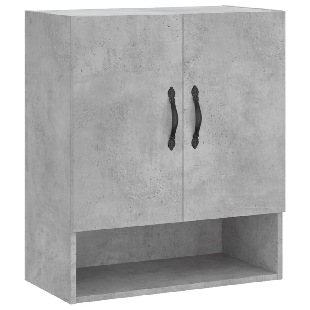 Betonszürke szerelt fa faliszekrény 60 x 31 x 70 cm 2