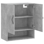 Betonszürke szerelt fa faliszekrény 60 x 31 x 70 cm 6