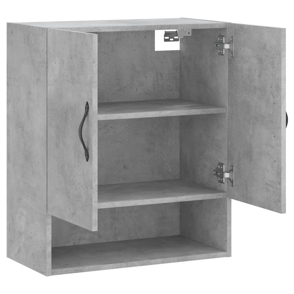 Betonszürke szerelt fa faliszekrény 60 x 31 x 70 cm 6