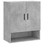 Betonszürke szerelt fa faliszekrény 60 x 31 x 70 cm 2