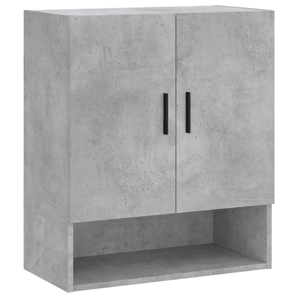 Betonszürke szerelt fa faliszekrény 60 x 31 x 70 cm 2