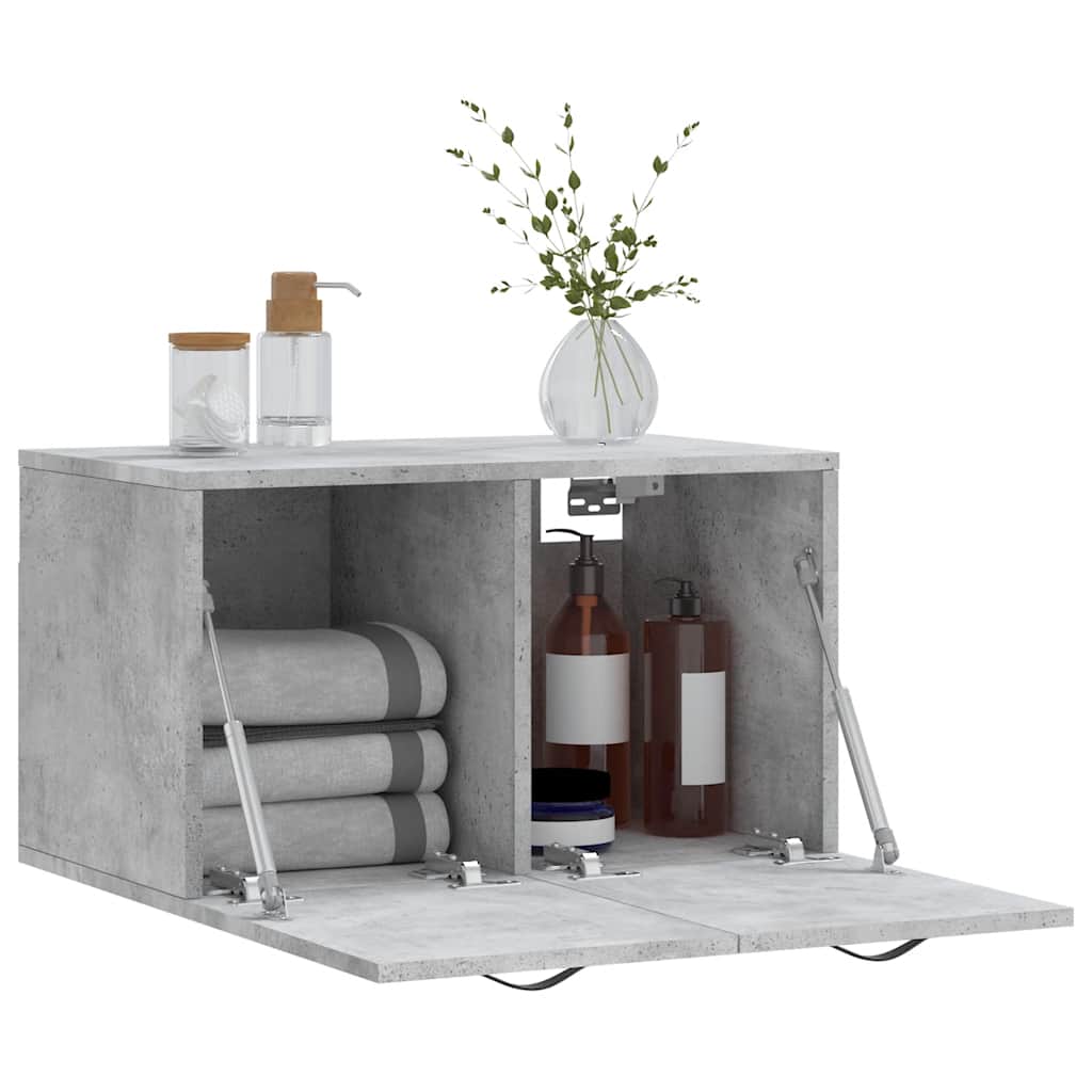 Betonszürke szerelt fa faliszekrény 60 x 36,5 x 35 cm 10