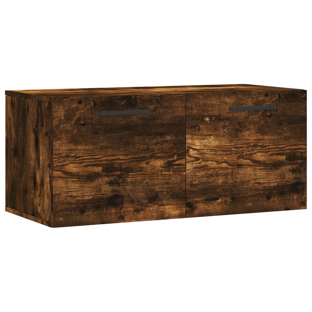 Füstös tölgy színű szerelt fa faliszekrény 80 x 36,5 x 35 cm 2