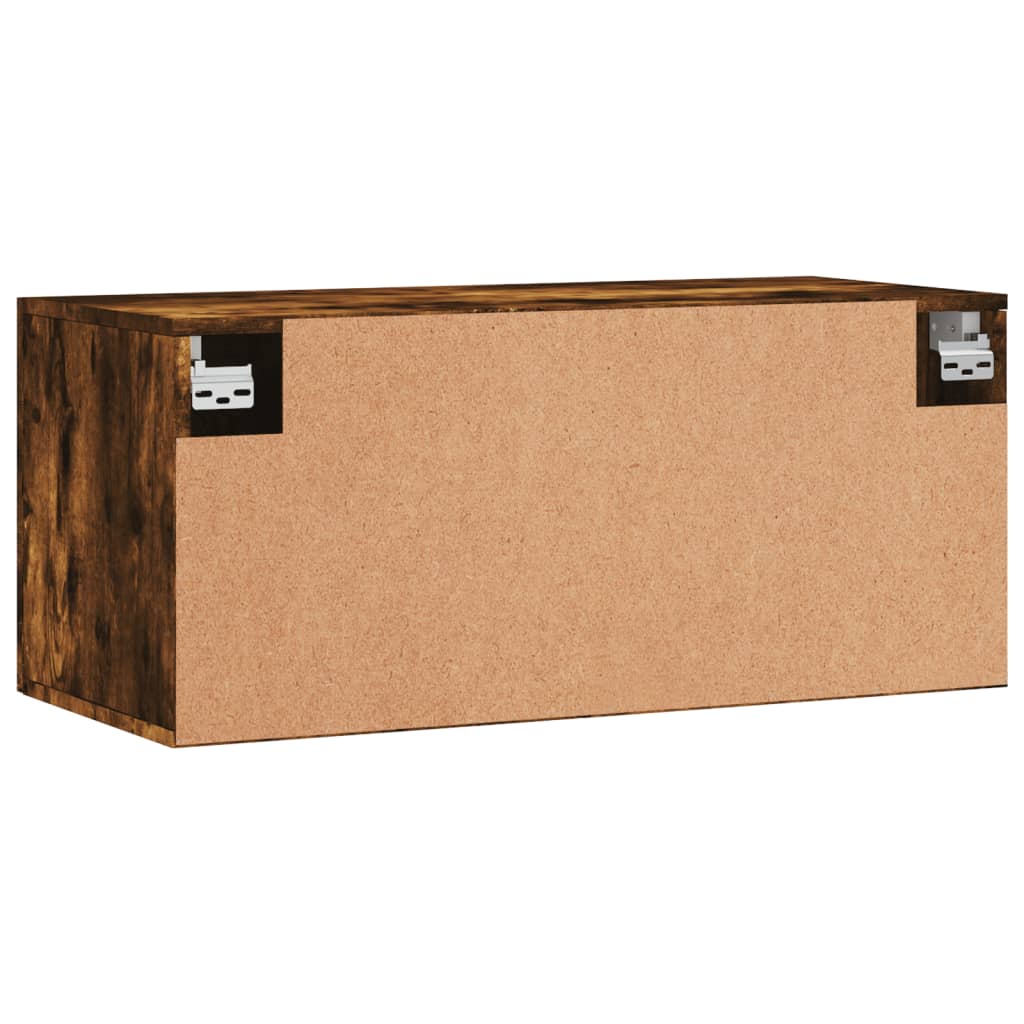 Füstös tölgy színű szerelt fa faliszekrény 80 x 36,5 x 35 cm 8