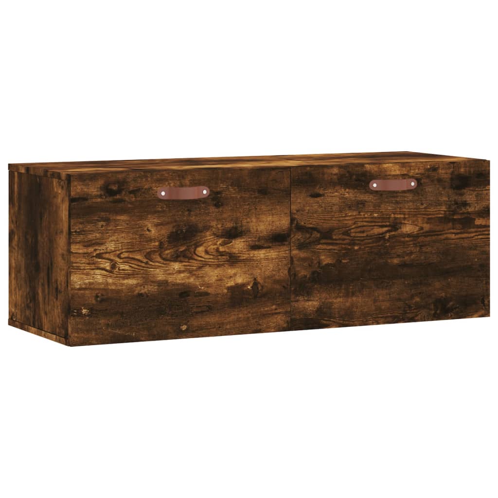 Füstös tölgy színű szerelt fa faliszekrény 100 x 36,5 x 35 cm 2