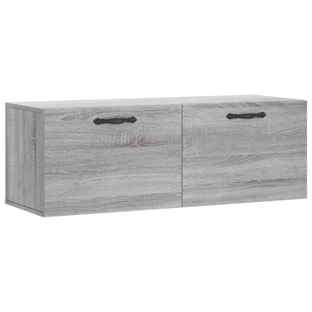 Szürke sonoma színű szerelt fa faliszekrény 100 x 36,5 x 35 cm 2