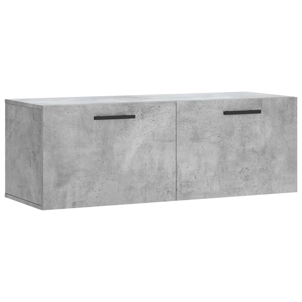 Betonszürke szerelt fa faliszekrény 100 x 36,5 x 35 cm 2