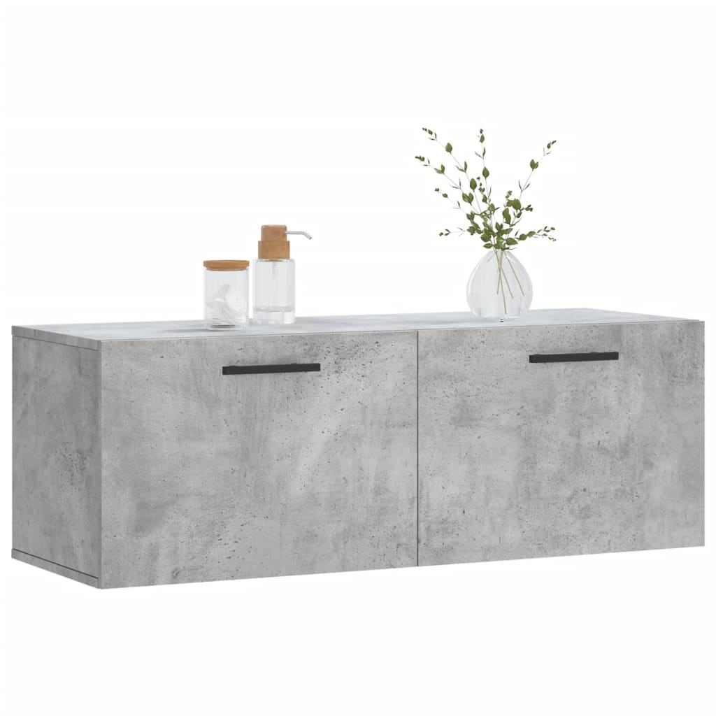 Betonszürke szerelt fa faliszekrény 100 x 36,5 x 35 cm 3