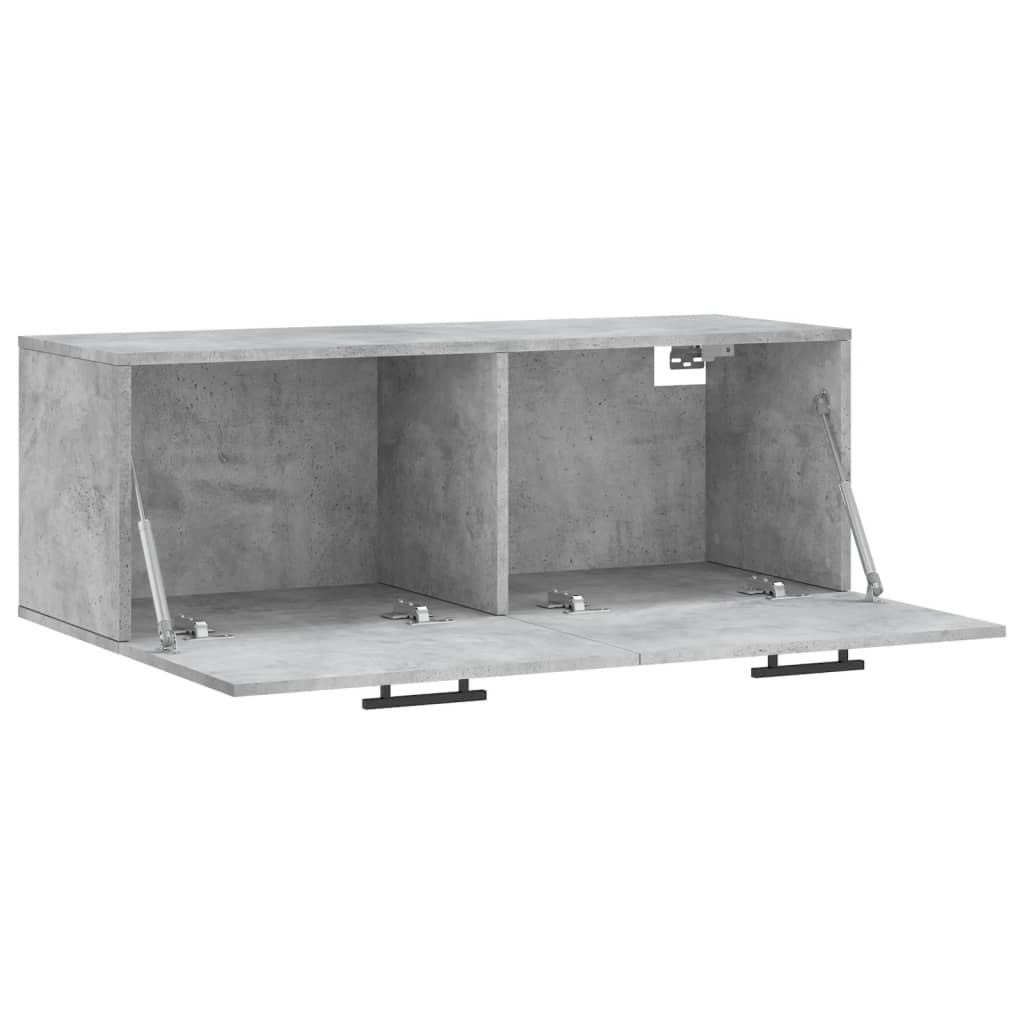 Betonszürke szerelt fa faliszekrény 100 x 36,5 x 35 cm 6